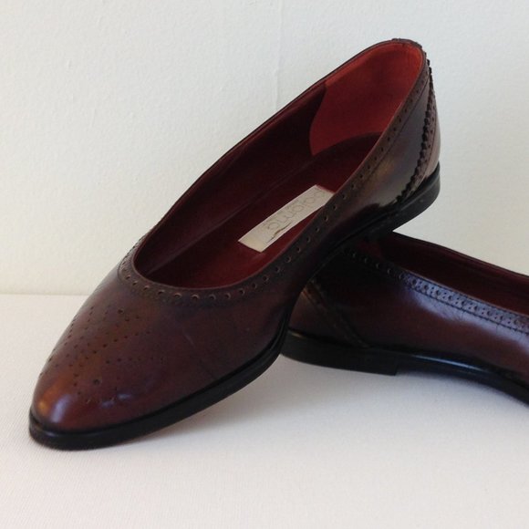 Paloma Flats Classic Wingtip Italian Leather 6M - Picture 8 of 15